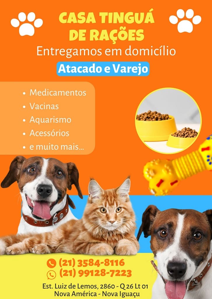 Casa Tinguá de Rações - Atacado e Varejo. Entrega de rações em miguel couto