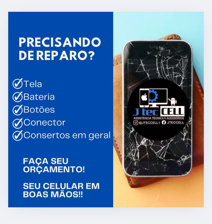 J TEC CELL conserto de celular, troca de tela de celular, troca de bateria celular