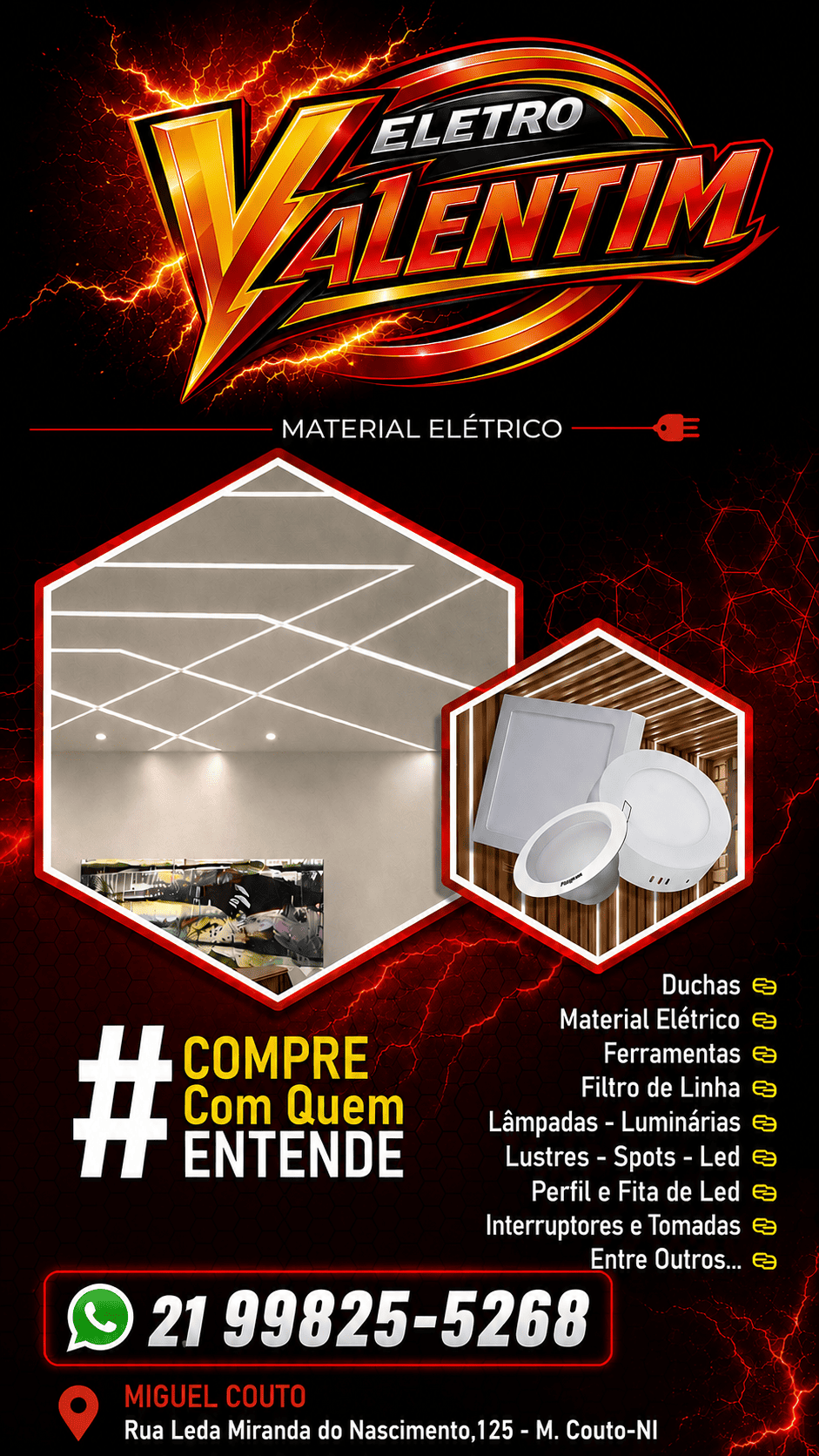 Eletro Valentim Eletro Valentim miguel couto. loja de iluminação em miguel couto, loja de materiais elétricos em miguel couto, loja de iluminação em miguel couto