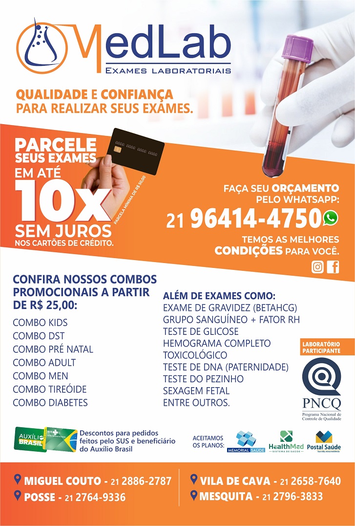 MedLab Mesquita, laboratório em mesquita, exames em mesquita